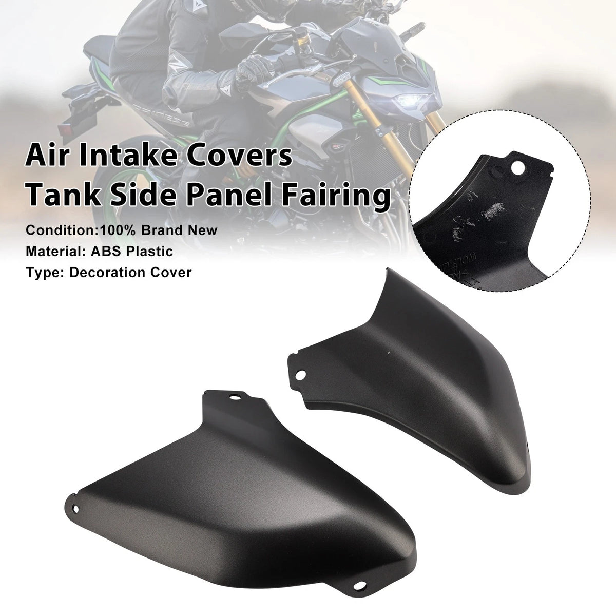 Air Intake Covers for Kawasaki Z900 (2025–2026) M549-A614-MGRA Matte Gray
