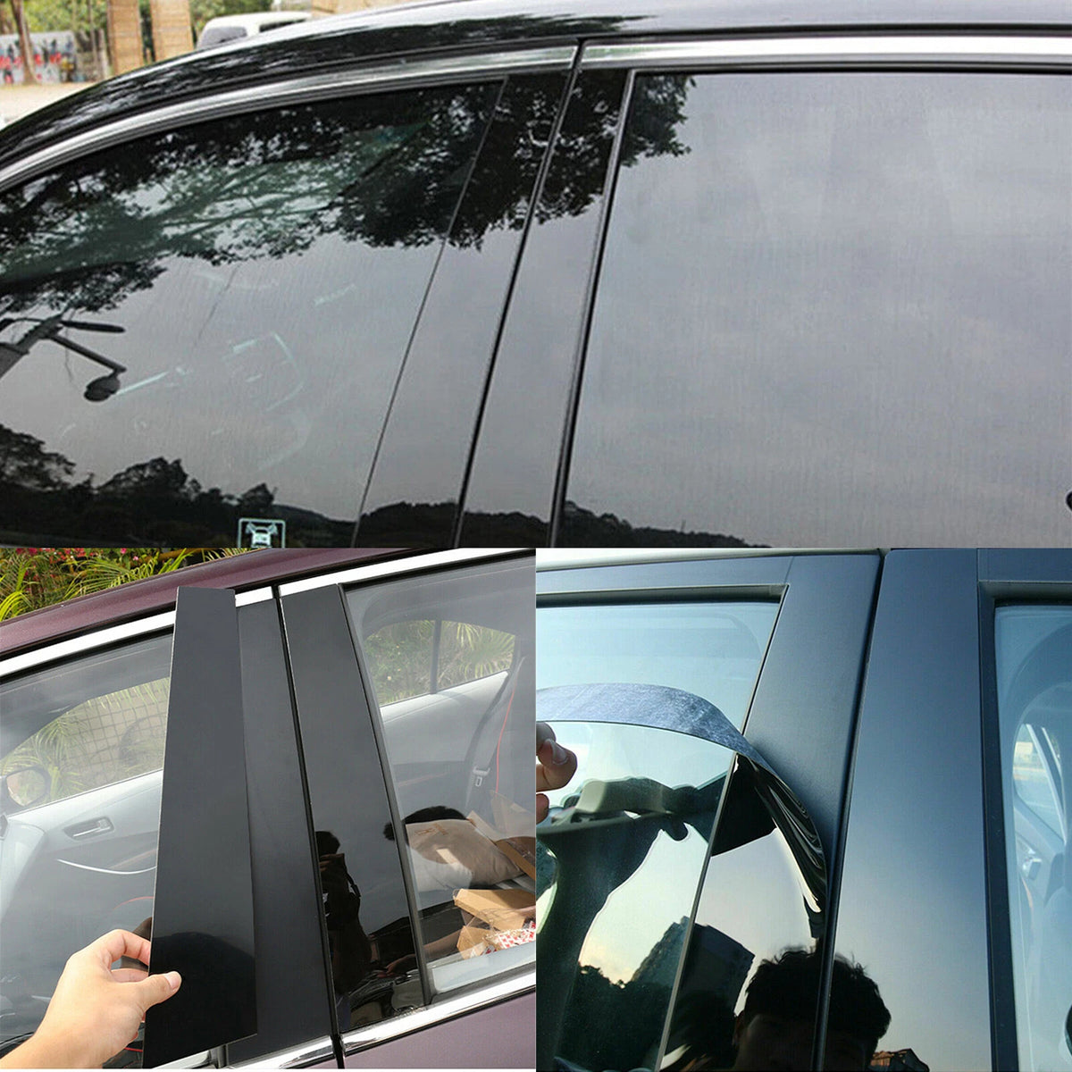 Set of 4 Pillar Post Window Door Cover Trim for Mercedes CLS C219 (2006–2011)