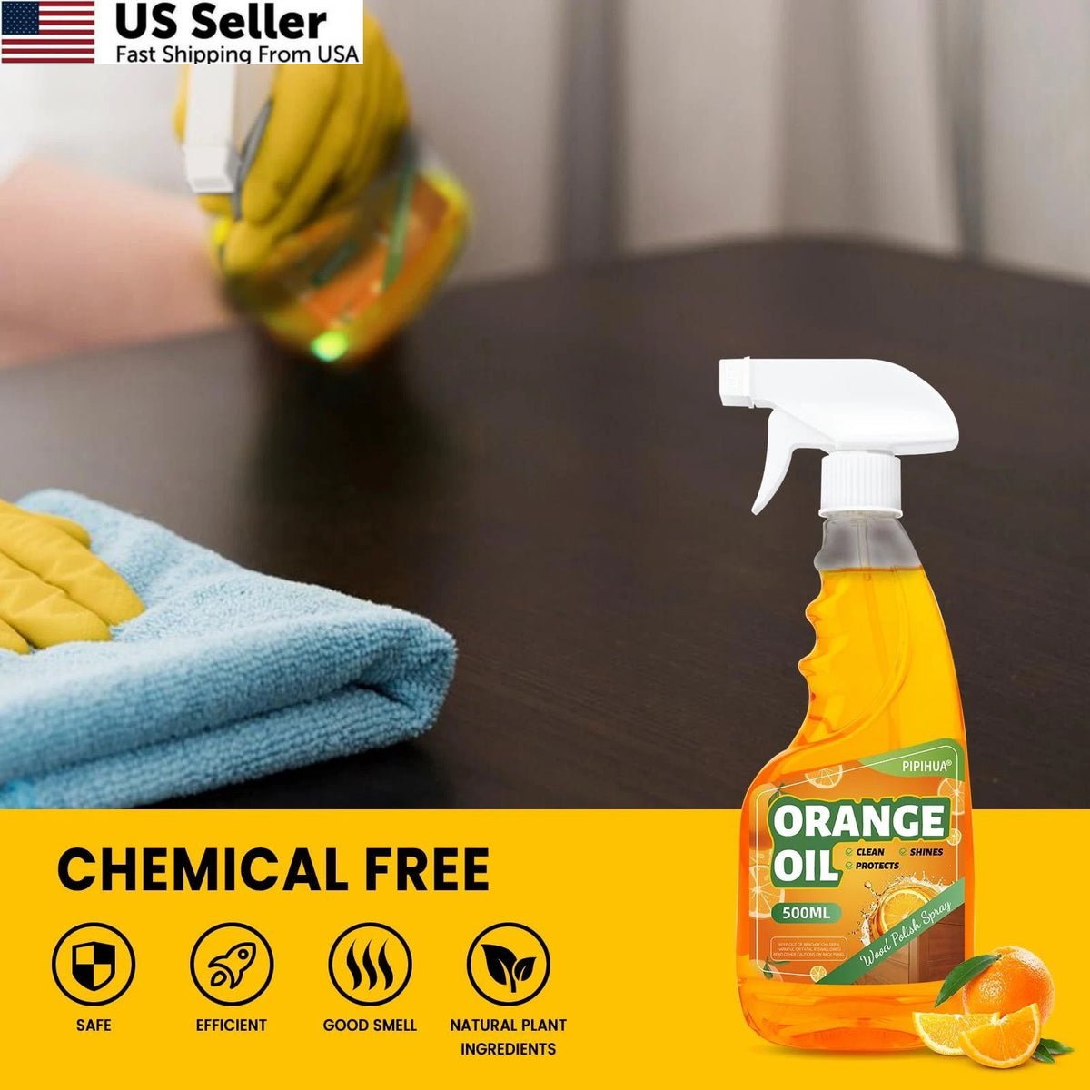 Wood Oil Polish Spray for Automotive Finishes (16.9 Fl Oz)
