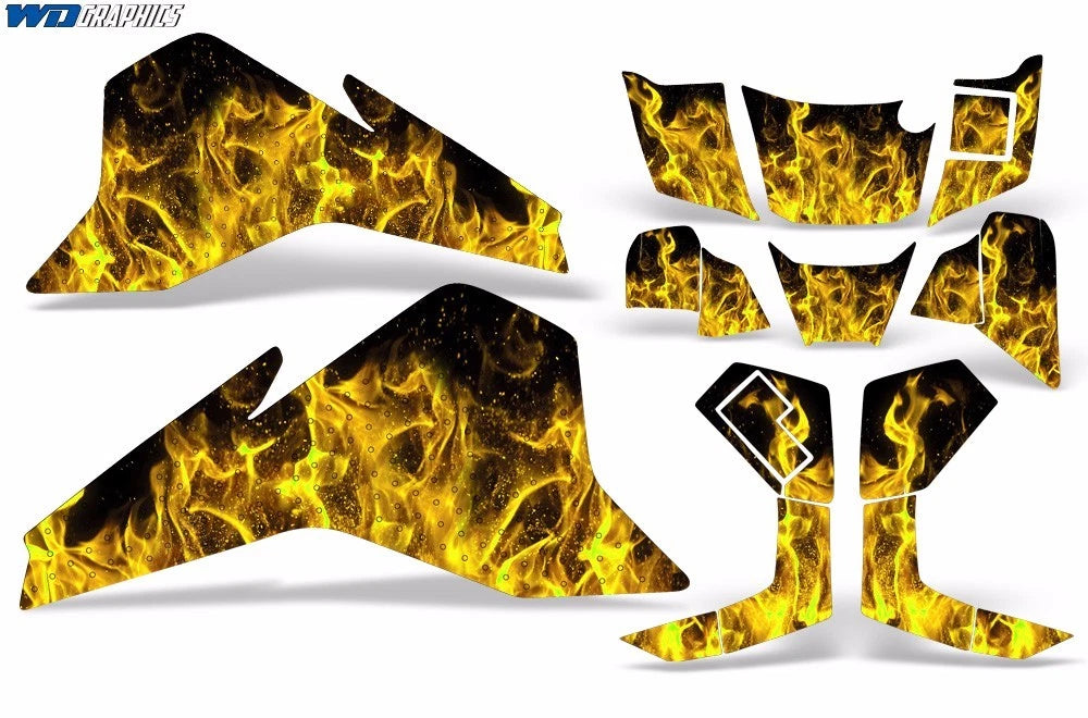 ATV Graphic Decals Stickers for Suzuki LT80 (1987–2006) Ice Flames