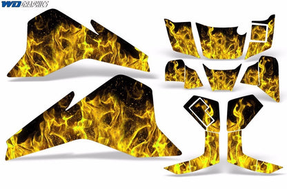 ATV Graphic Decals Stickers for Suzuki LT80 (1987–2006) Ice Flames