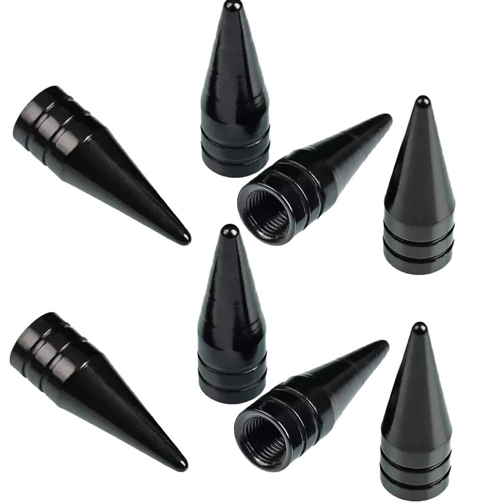 8-Pack Pointed Spikes Bullet Valve Stem Cap Covers for Motorcycle