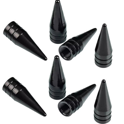 8-Pack Pointed Spikes Bullet Valve Stem Cap Covers for Motorcycle