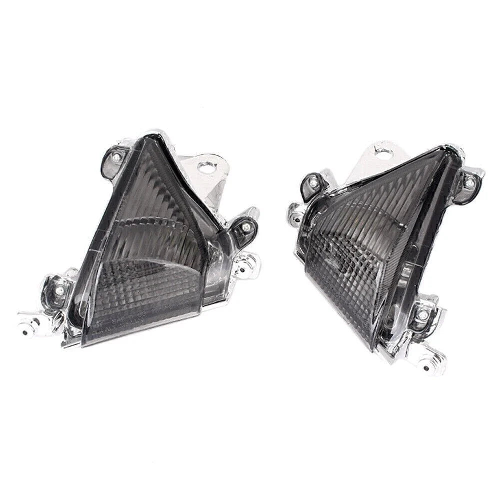 Front Turn Signal Smoke Lens Cover for Kawasaki Ninja ZX10R (2004–2005) Pair