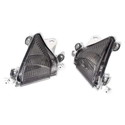 Front Turn Signal Smoke Lens Cover for Kawasaki Ninja ZX10R (2004–2005) Pair