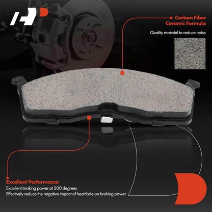 Set of 4 Front Ceramic Brake Pads for Dodge Grand Caravan (1996–2000) P-591