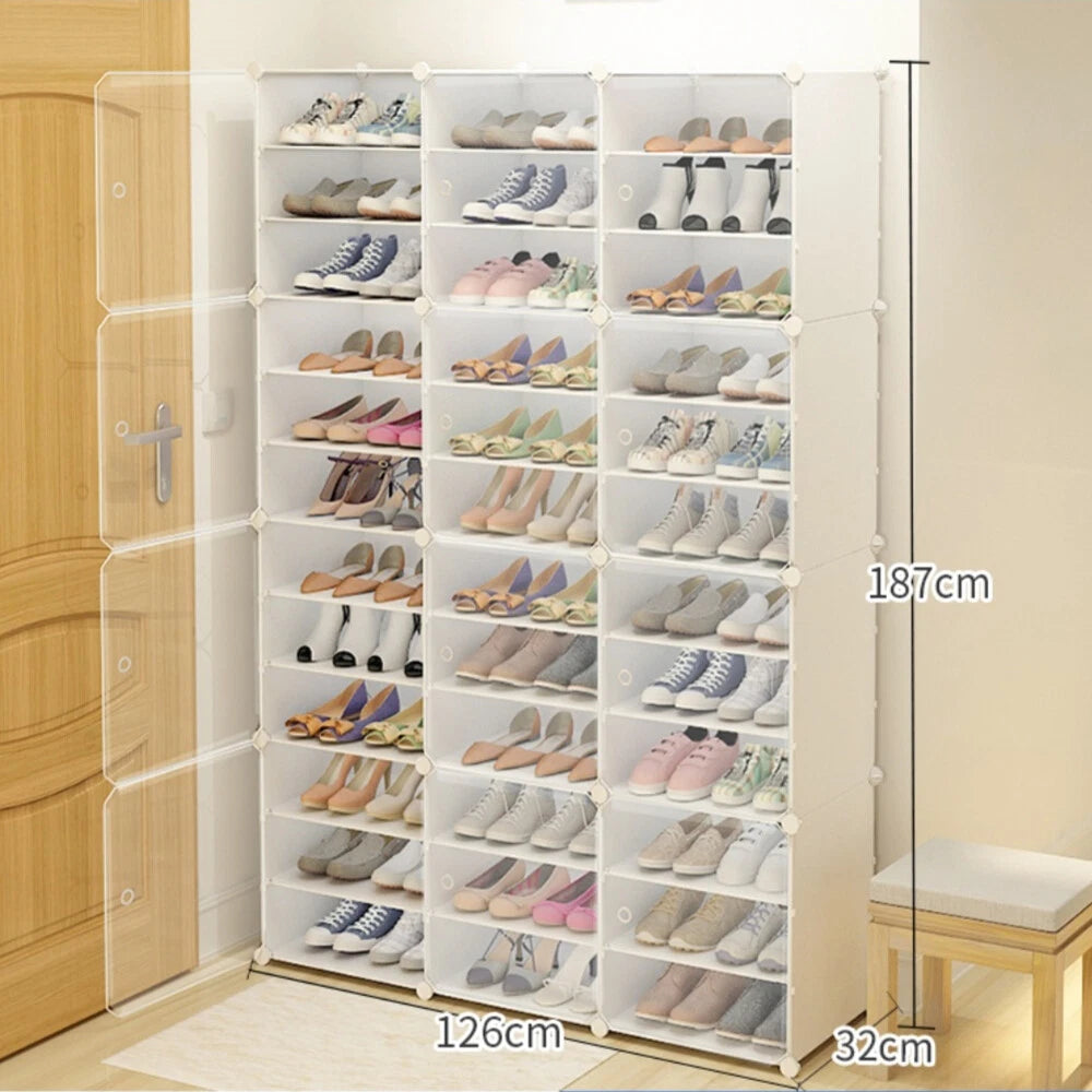 Set of 36 Shoe Rack Boxes Organizer Stackable Cabinet Storage