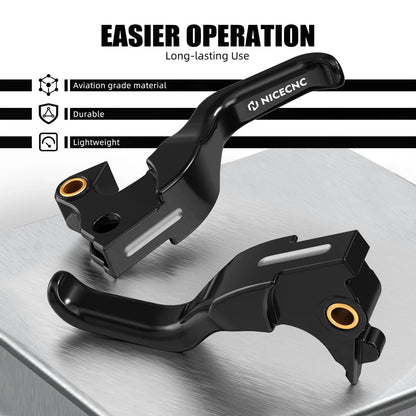 Shorty 2-Finger Brake Clutch Levers for Harley Sportster 1200 (2014–2023)