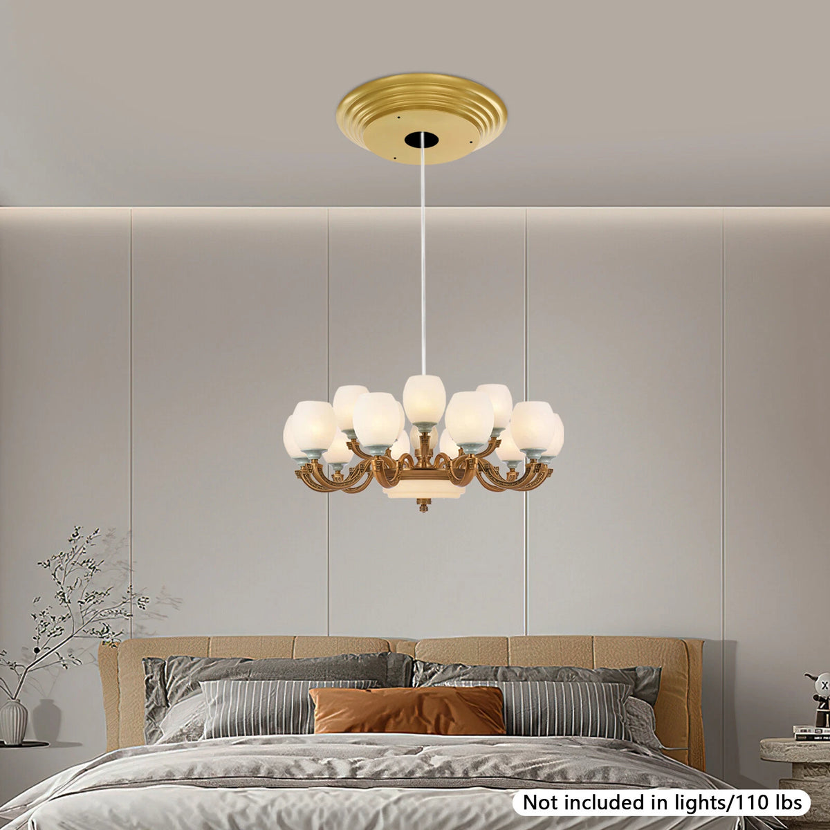 Chandelier Decorative Cover for Electric Hoist (Modern Gold Design)