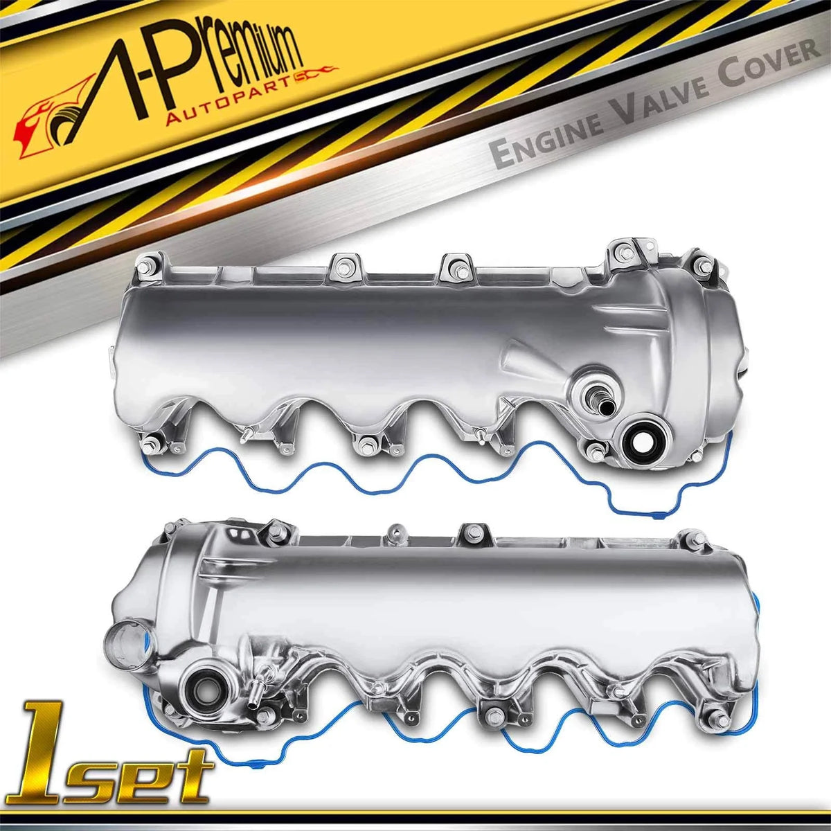 2X Engine Valve Cover with Gasket & Bolts for Ford Lincoln Mustang