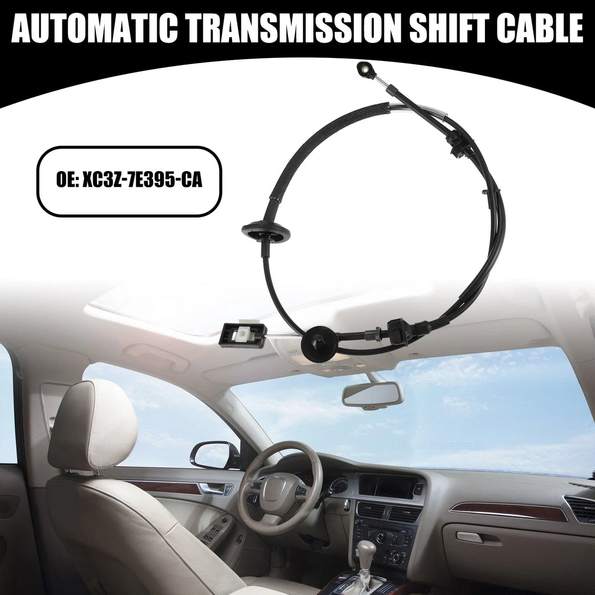 Automatic Transmission Shift Cable for Ford Excursion (2000–2005) Metal Black