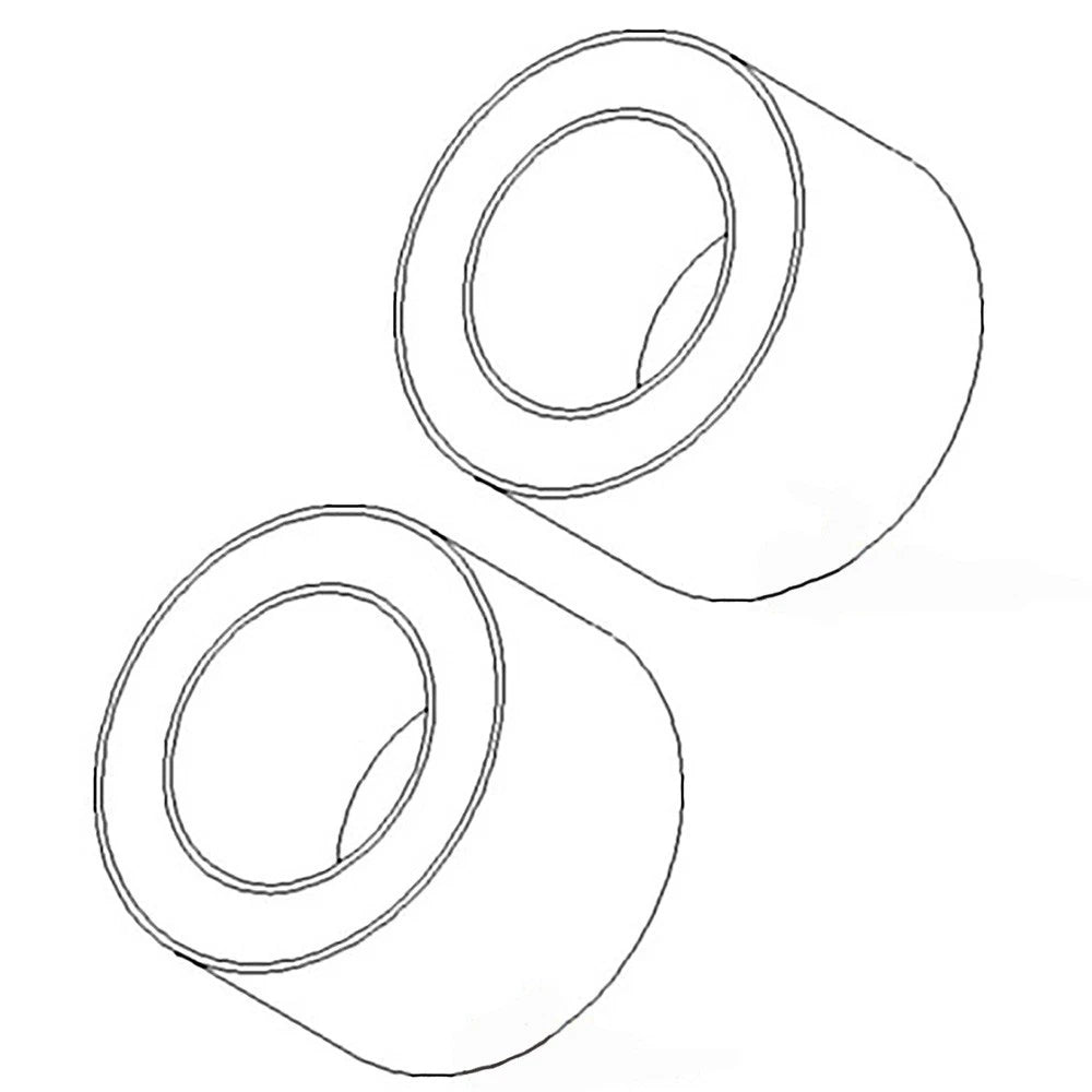 2X 1" Tail Wheel Spacers for Woods Finish Lawn Mowers & Frontier Rotary Cutter
