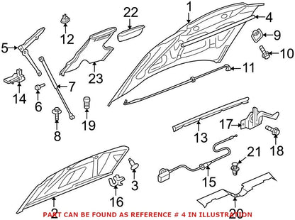 Front Hood Seal for Chrysler 300, Dodge Challenger, Charger (OEM)