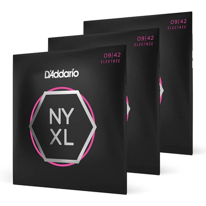 3-Pack D'Addario NYXL Nickel Plated Electric Guitar Strings