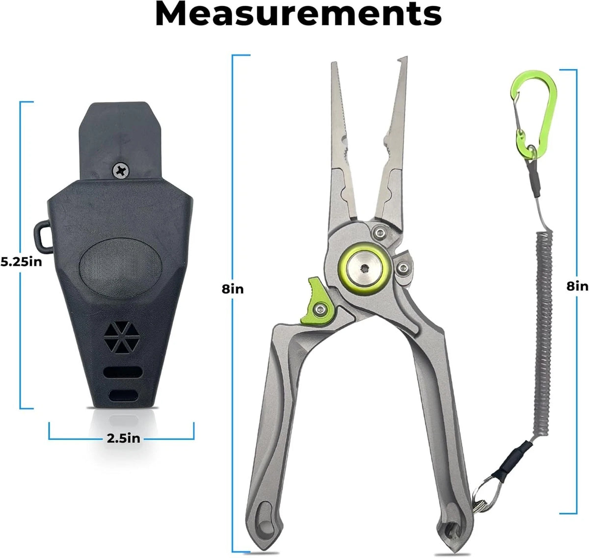 High-Performance Fishing Pliers Set with Sheath, Lanyard, Line Cutter