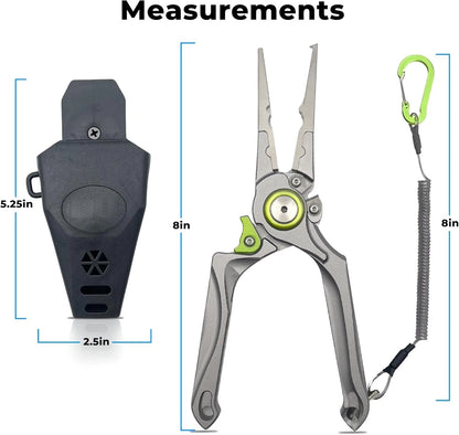 High-Performance Fishing Pliers Set with Sheath, Lanyard, Line Cutter