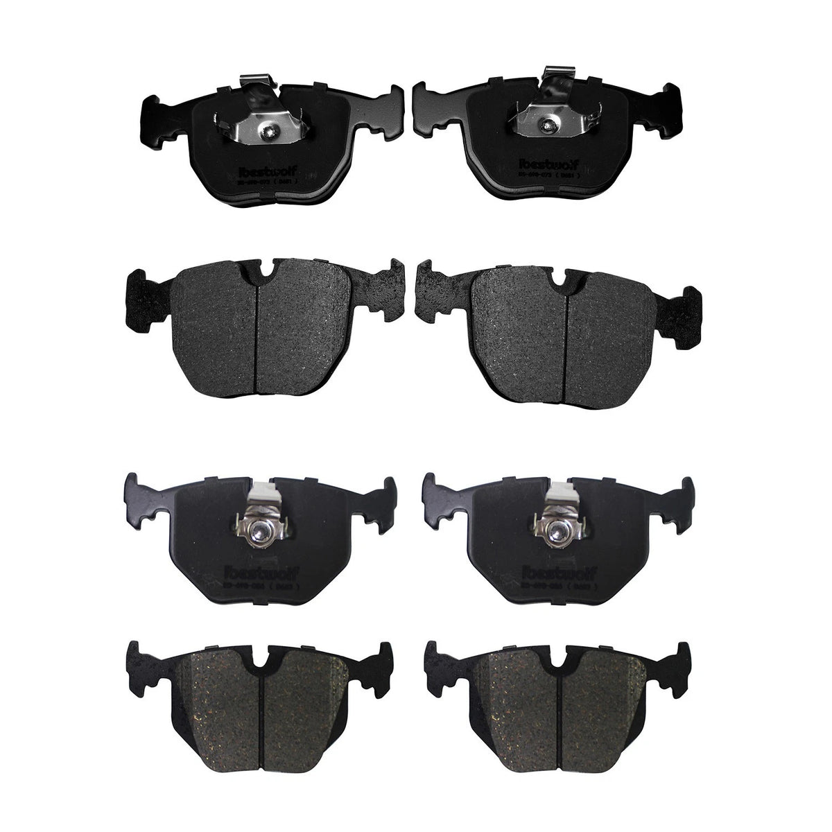 Set of 4 Ceramic Brake Pads for BMW 740i 740iL X5 M5 (1997–2006) P-681 P-683 D681 D683