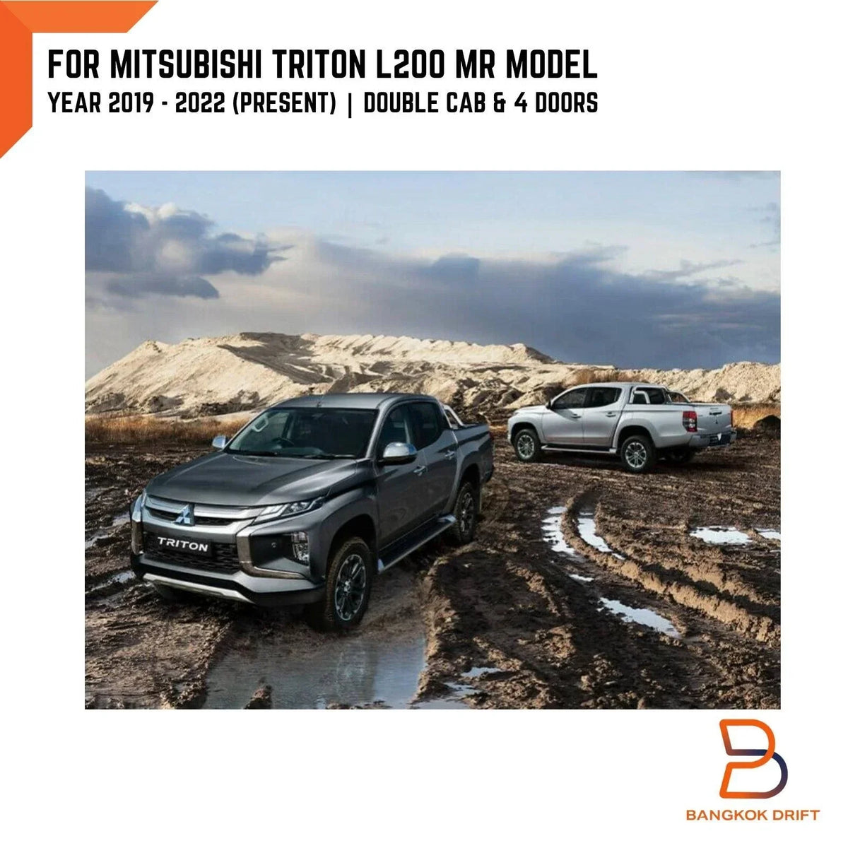 Fender Flares for Mitsubishi Triton Ute MR 2019-2023 4 Doors