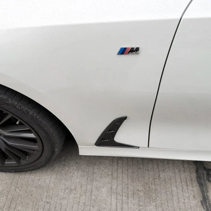 2X Carbon Look Add-On Side Fender Vent Duct Trims for BMW 3-Series G20/G21