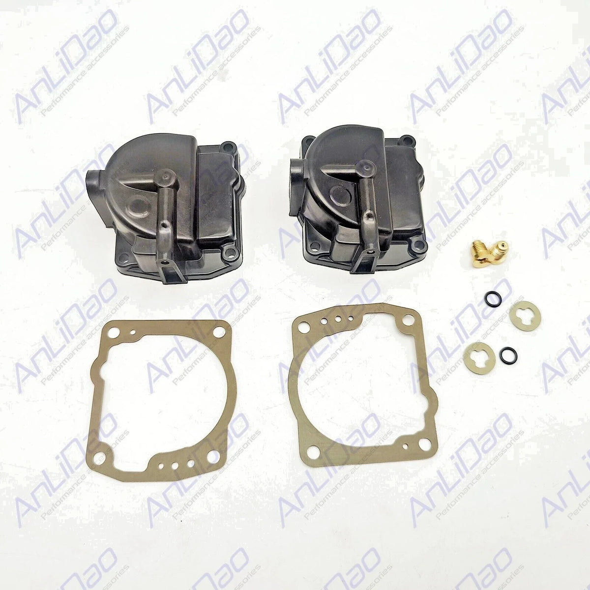 2Pcs Carburetor Float Bowl Chamber w/Gasket for Johnson Evinrude (0433000, 766418)