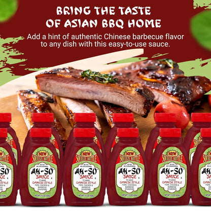 12 Pack of Ah-So Chinese-Style BBQ Sauce Red Rib 15 Ounce