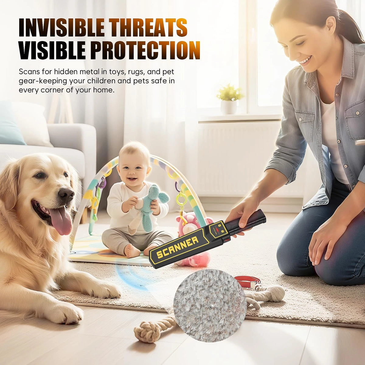 Handheld Metal Detector Wand Security Scanner for Universal Use