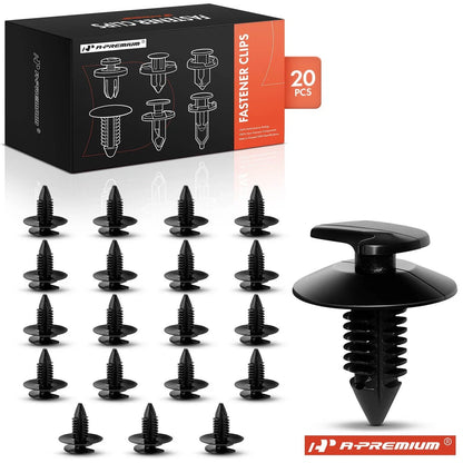 20Pcs 8mm Nylon Door Trim Panel Clip Retainer for Jeep Wrangler (2007–2023)