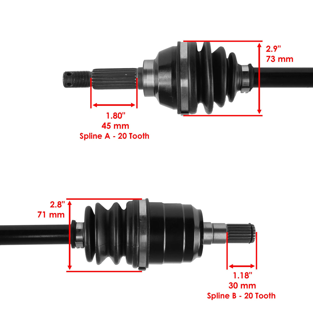 Set of 2 CV Joint Axle Bearings for Suzuki Kingquad 700 (2006–2007) AX124A2001, 54901-31G41, 54901-31G10