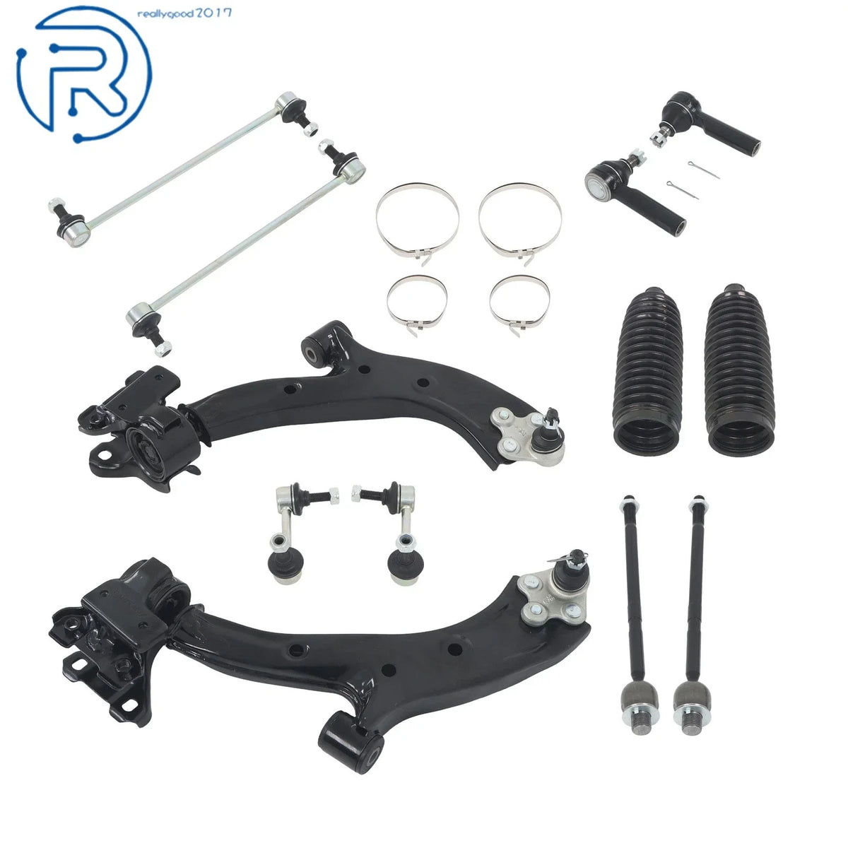 Set of 12 Front Lower Control Arms Tie Rods Sway Bar Kit for Honda CR-V (2007–2011)