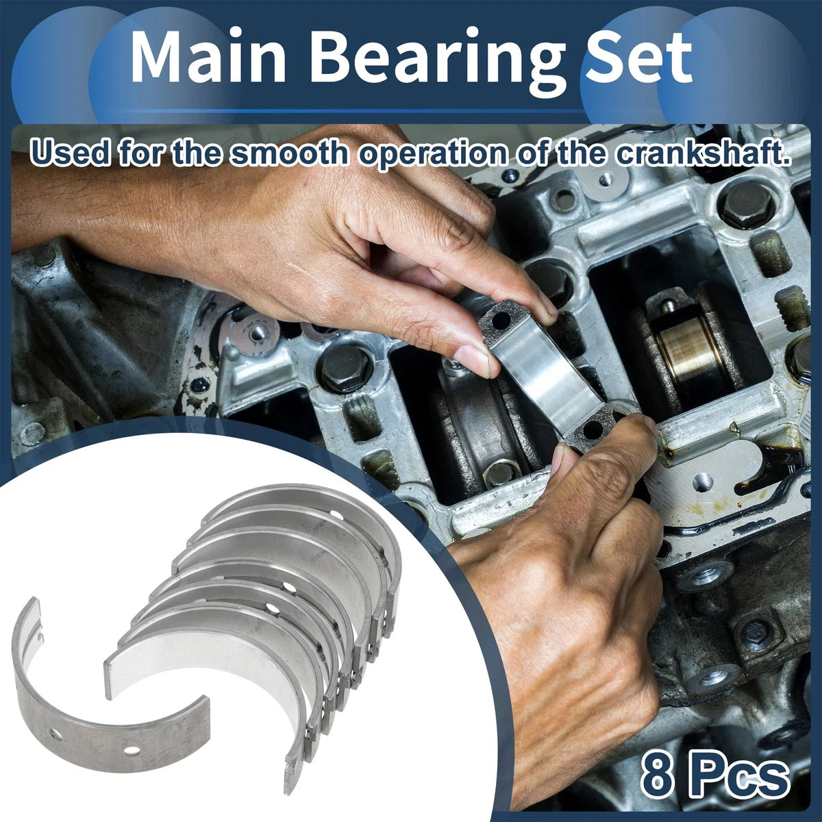 Main Bearing Set No. 117010A010 for Toyota Highlander (2002–2004)