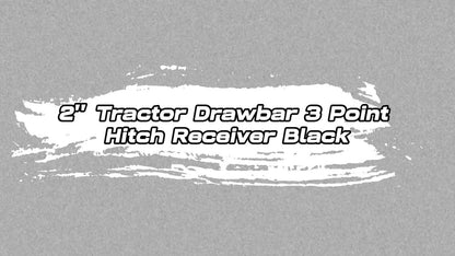 3 Point 2" Receiver Hitch Drawbar with Suitcase Weight Bracket for CAT Tractors