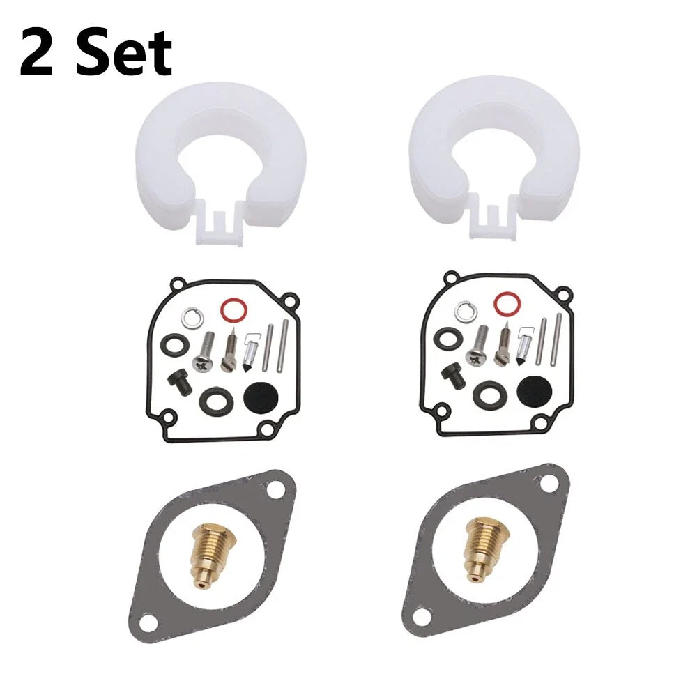 2X Carburetor Rebuild Kit for Yamaha Outboard 75 80 90HP (2T) 6H1-W0093-01-00