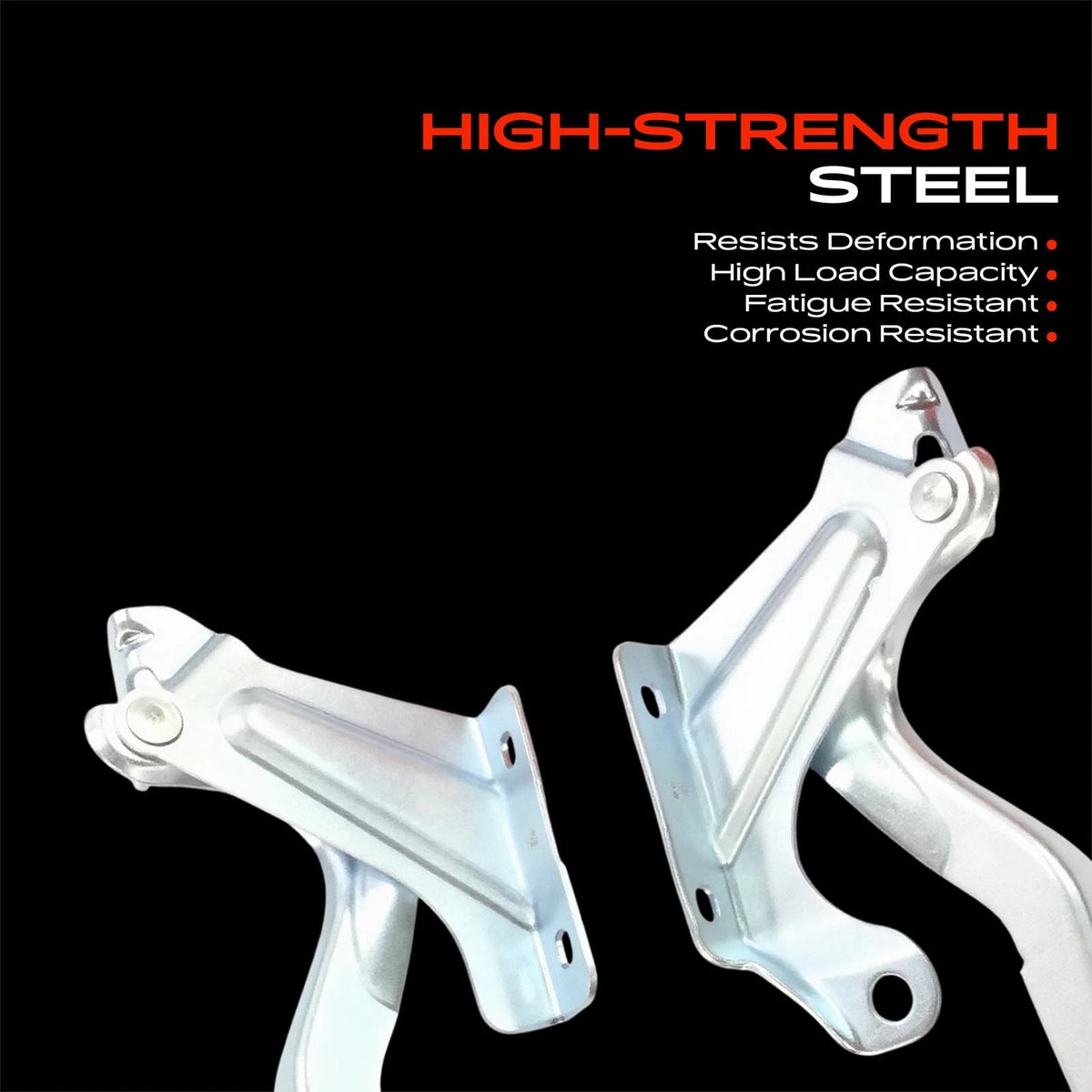 2X Hood Hinge for Nissan Versa (2012–2019) 654003AN0A, 654013AN0A, NI1236143, NI1236142