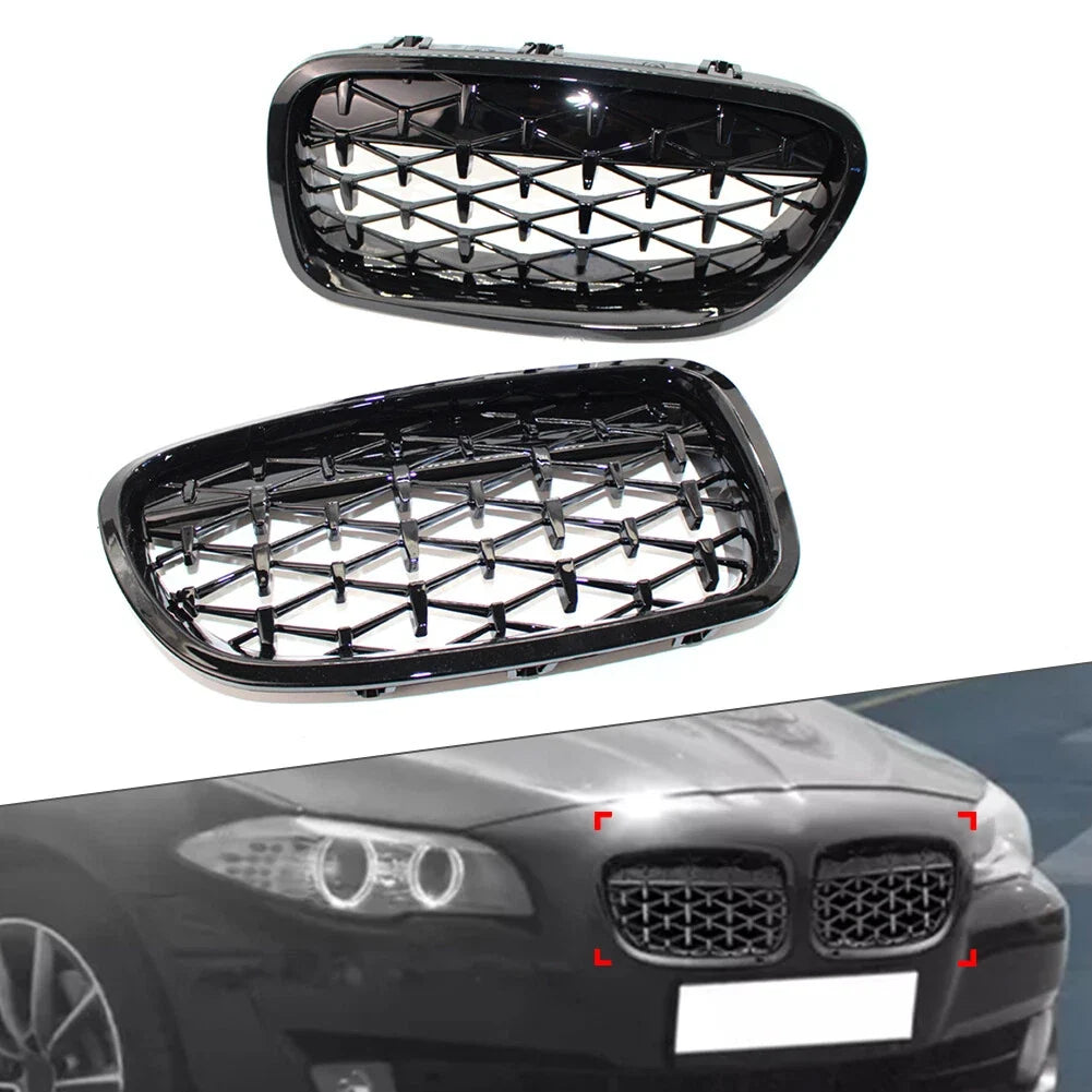 Front Kidney Grille for BMW 5 Series F10 F18 (2010–2017) Diamond Grille