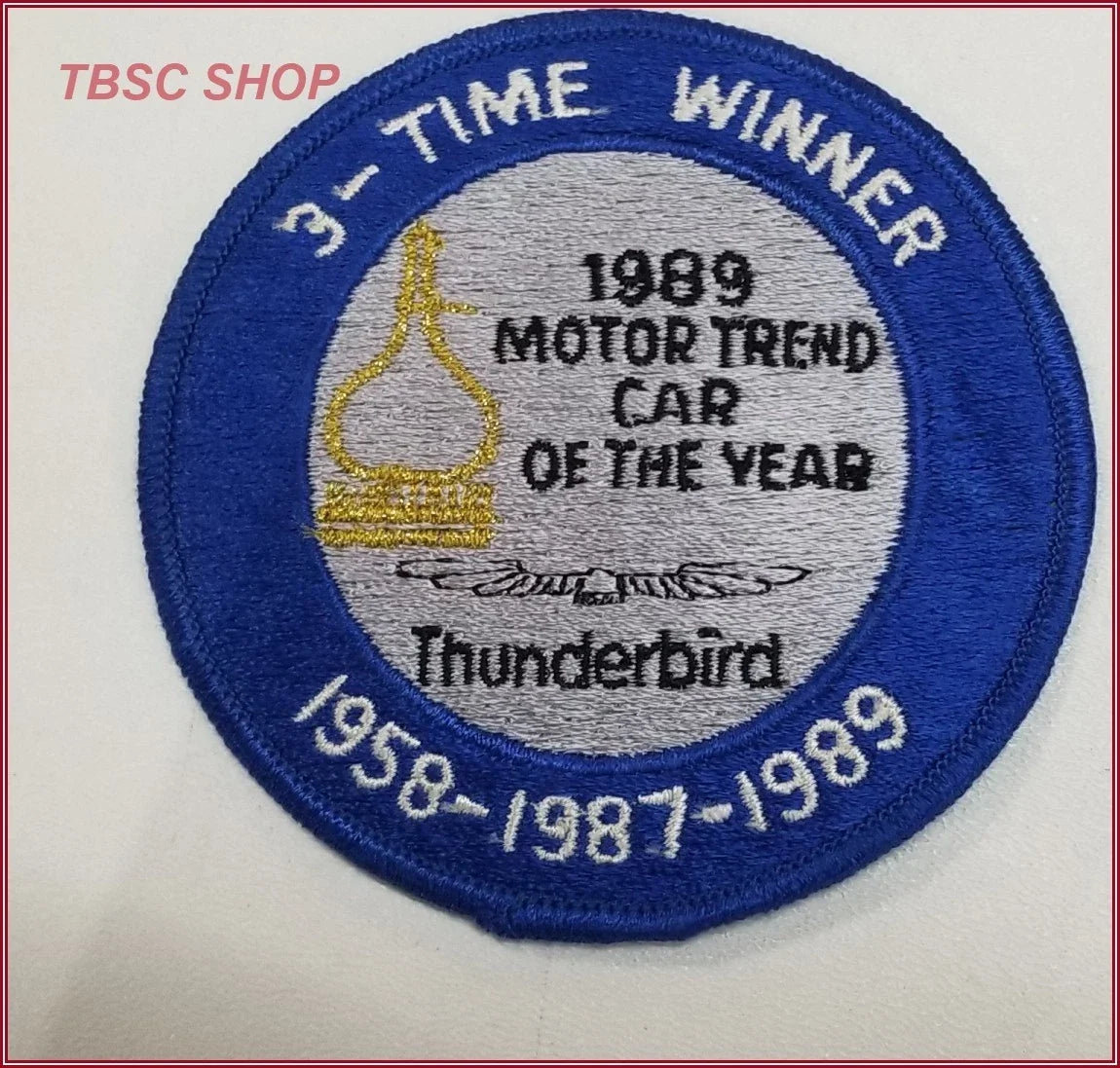 Motor Trend Car of the Year Patch for Ford Thunderbird (1989)