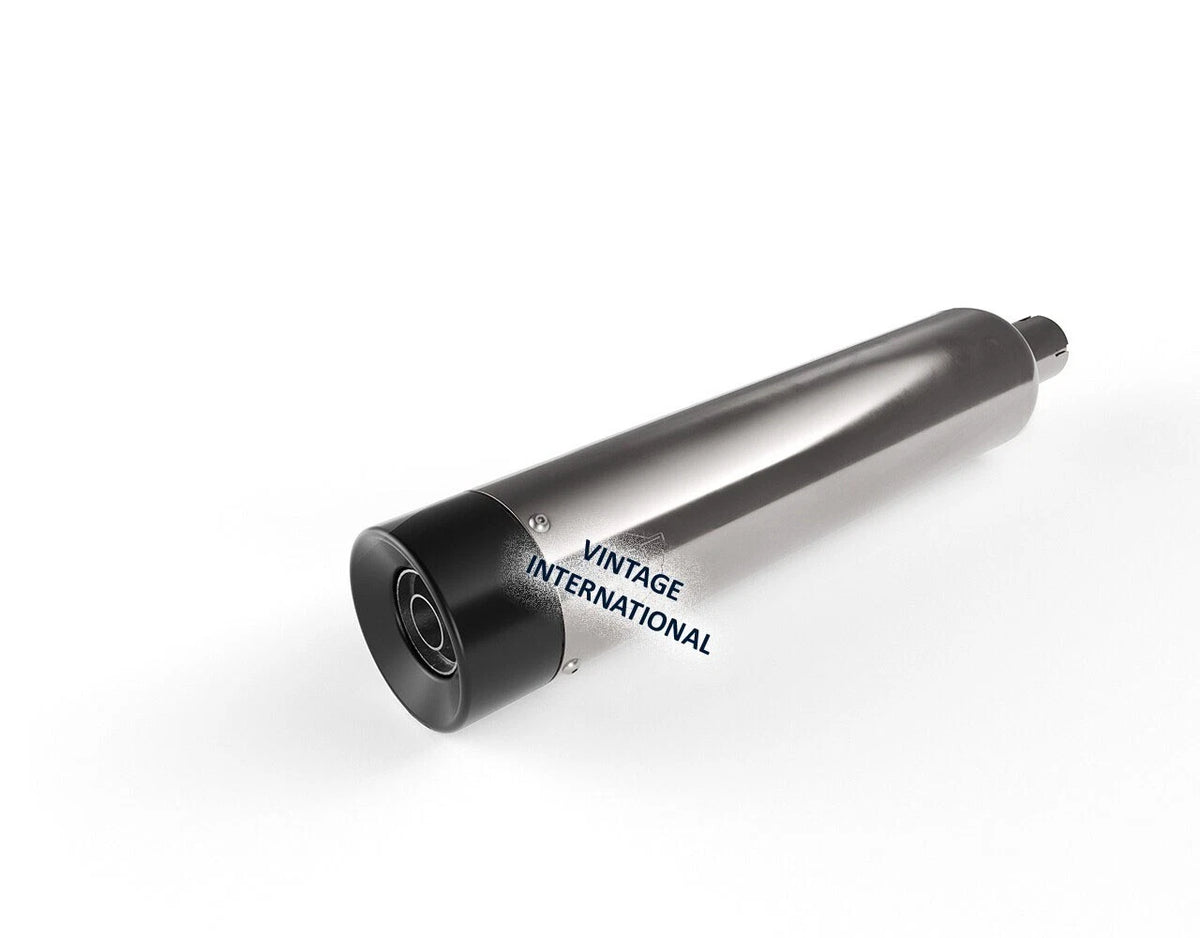 Silver Straight Cut Silencer Exhaust for Royal Enfield Meteor 350 (2020–2023)