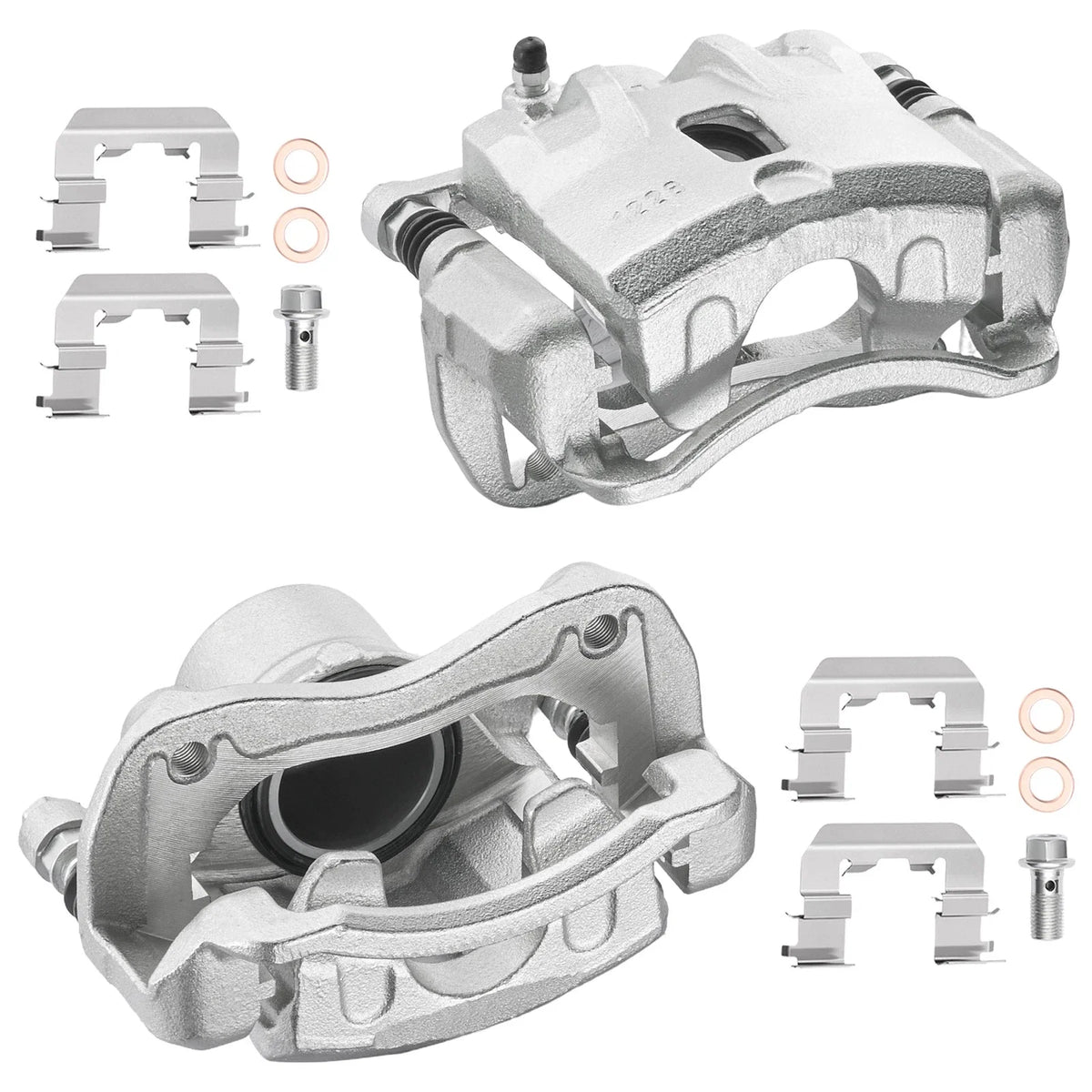 Front Brake Calipers w/ Bracket Pair for Hyundai Elantra (2011–2016)