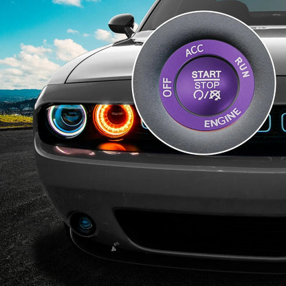 Push Start Stop Button Cover Kit for Dodge Charger Challenger (2015–2023) - Purple