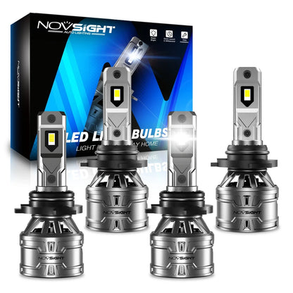 Set of 4 Novsight 9005 9006 LED Headlight Bulbs for