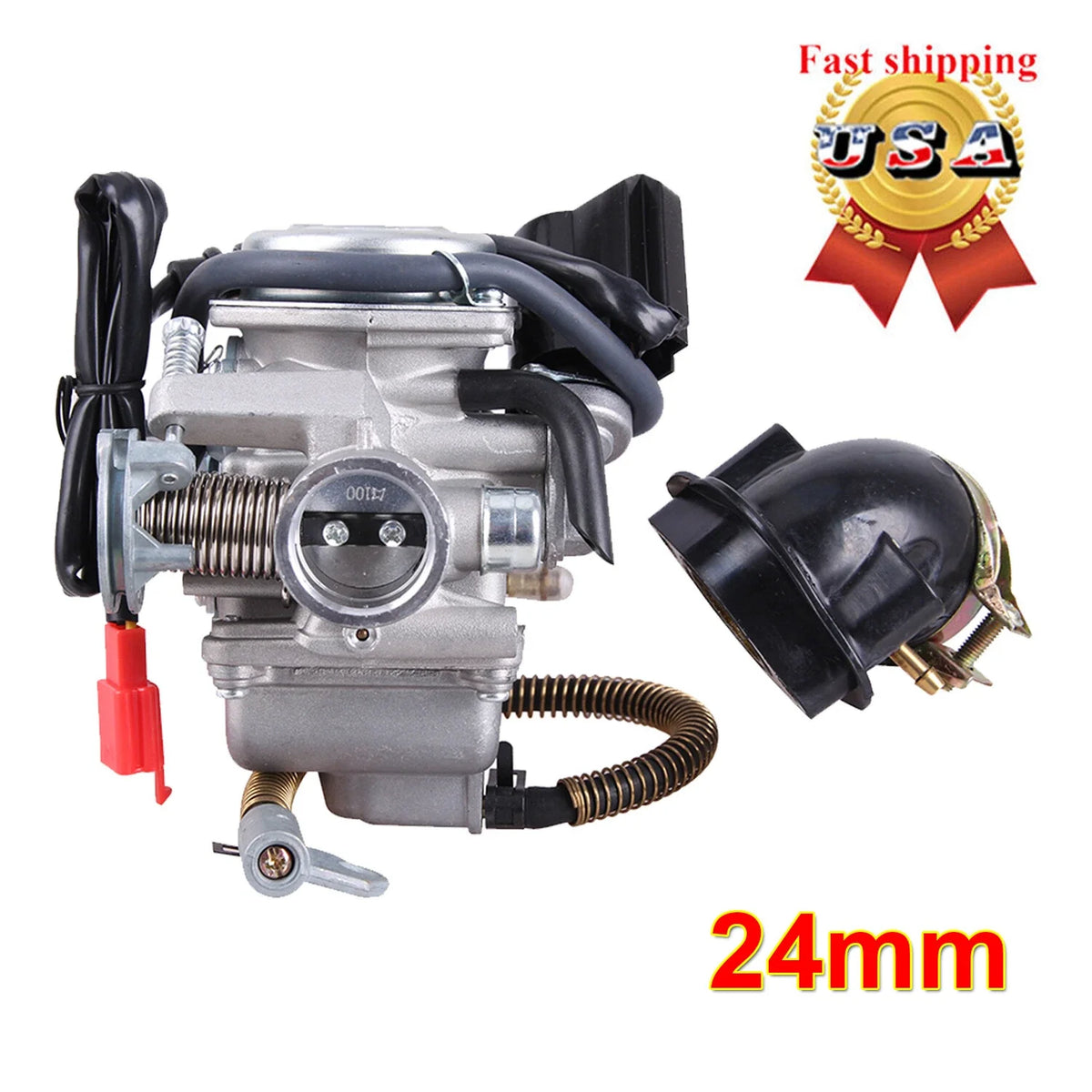 Carburetor & Intake Manifold for GY6 150cc Go Kart Scooter (GY6-150)