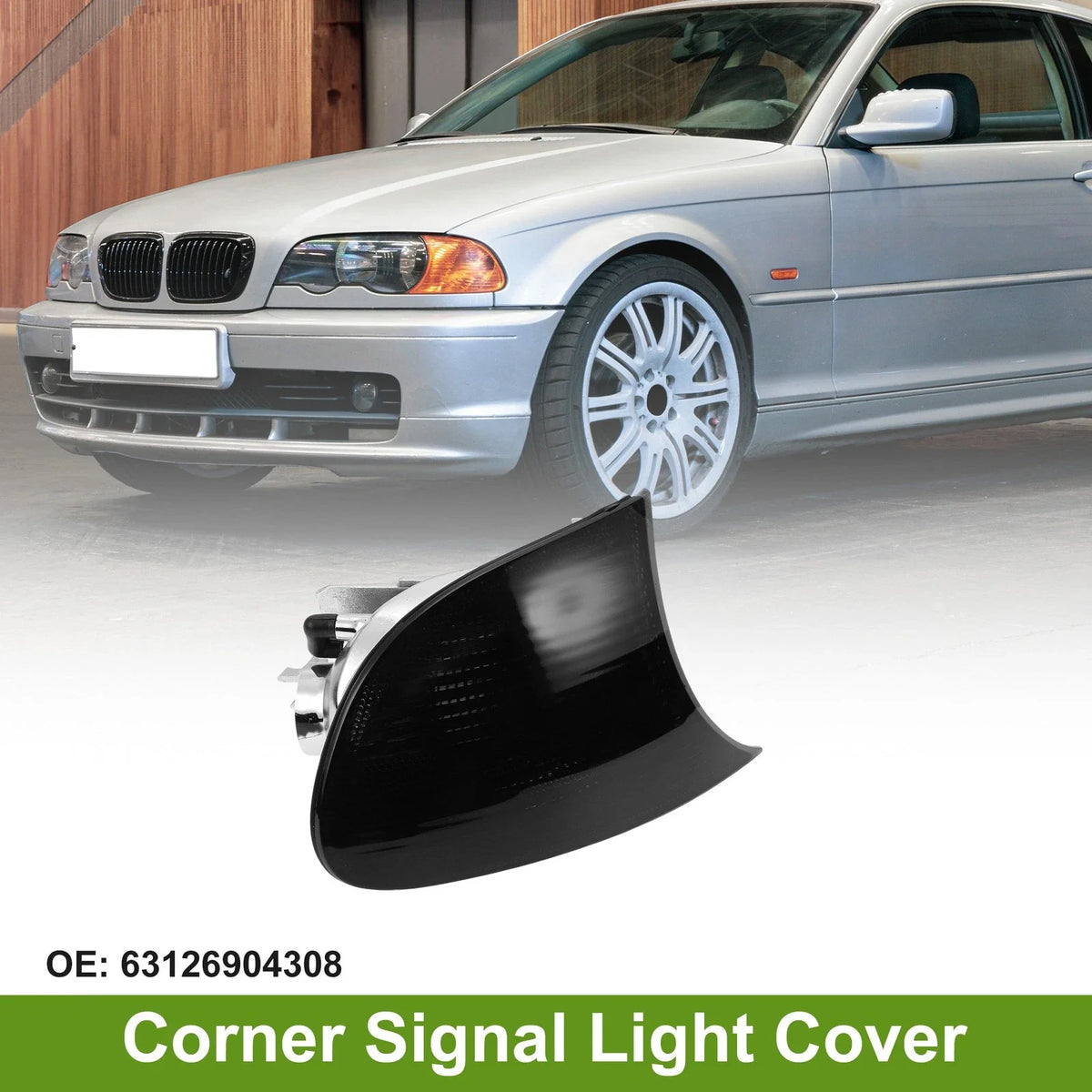 1 Pc Right Corner Signal Light Cover for BMW 3-Series (1999–2001) No. 63126904308
