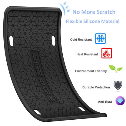 2X Silicone License Plate Frame Holder for US CA (Rust Proof, Black)