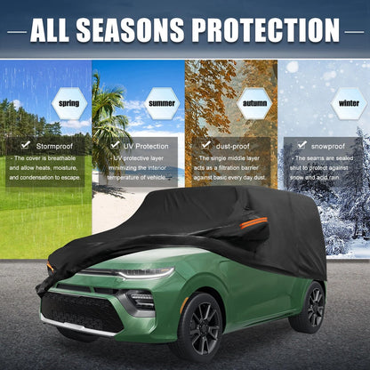 Outdoor Car Cover for Kia Soul (2009–2025) Waterproof Windproof All-Weather