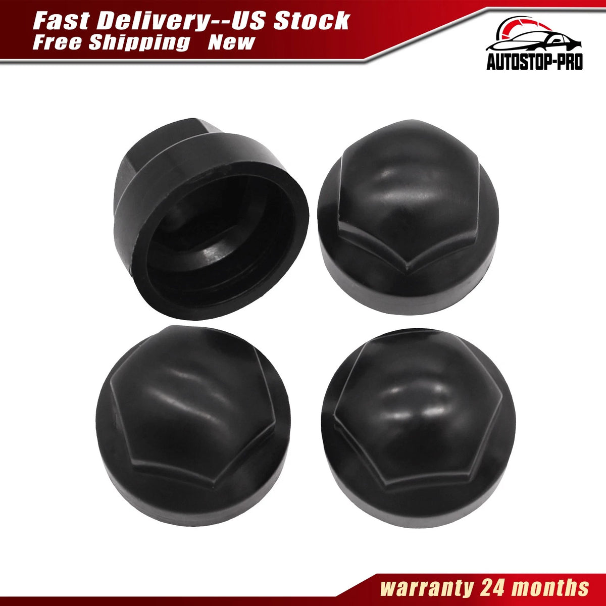 Set of 4 Steering Stop Bolt Covers for Toyota Pickup 4Runner T100 (45619-36010, 45619-35010)