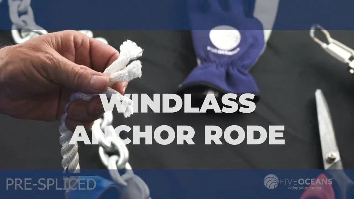 Windlass Anchor Rode 9/16"x250' Rope & 5/16"x20' G4 Chain for Boats