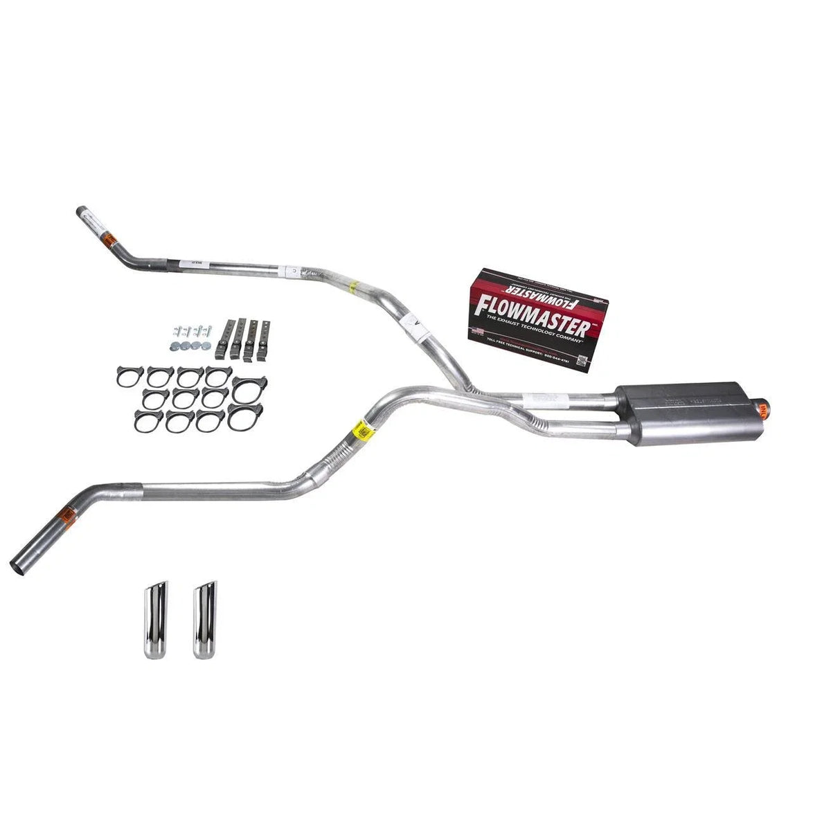 Dual Exhaust 2.5" Pipe for Tundra (2000–2007) - Flowmaster 50 RW Tip