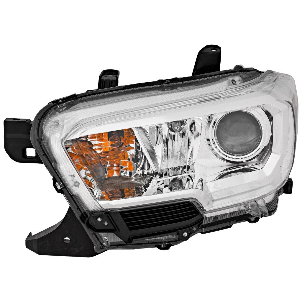 Driver Side Headlight for Toyota Tacoma (2019–2023) CLX-M0-USA-RT10010038-CL360A70, TO2502284, Halogen, Chrome