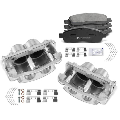 Set of 6 Front Brake Caliper & Ceramic Pads for Ford F-150 (2004–2008) - 4L3Z2B120AA, 4L3Z2B121AA, 18-B4860, 18-B4861, P-1083