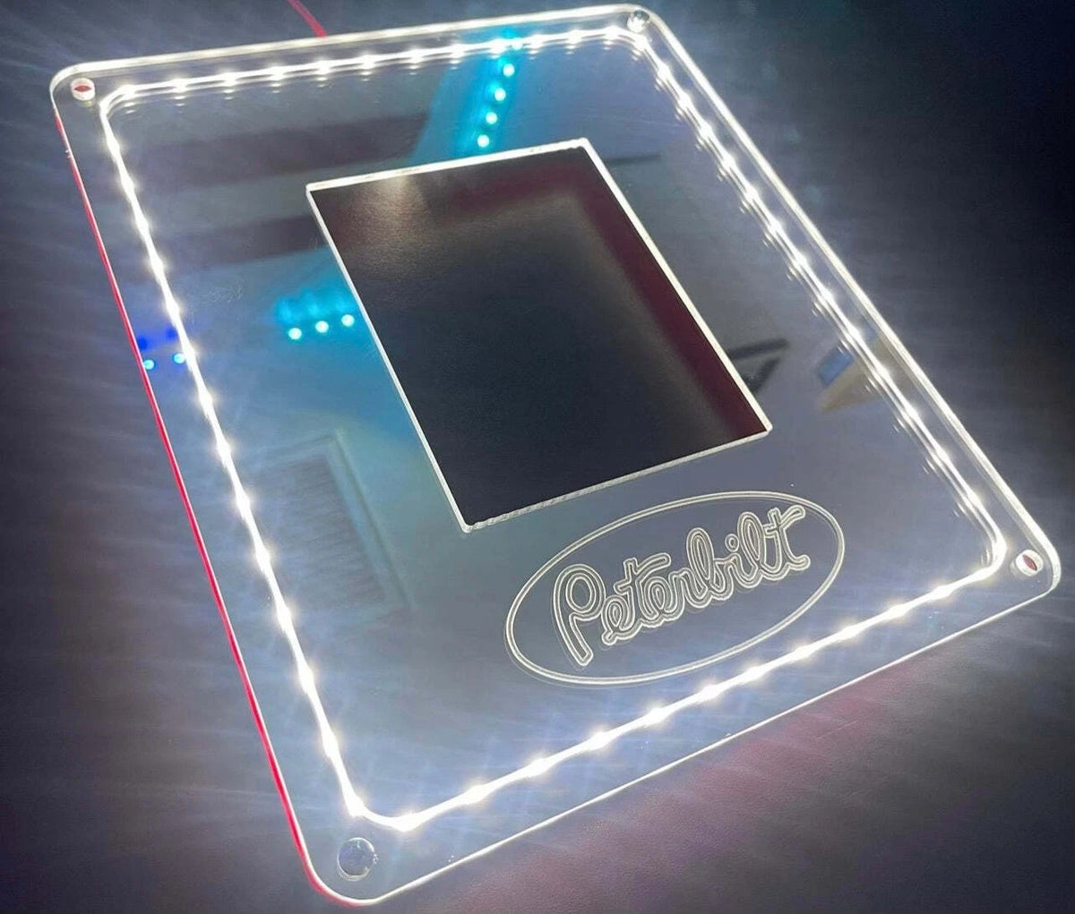 Shift Boot for Peterbilt 386 388 389 379 (49999031100582) - Blue LED Red Bottom