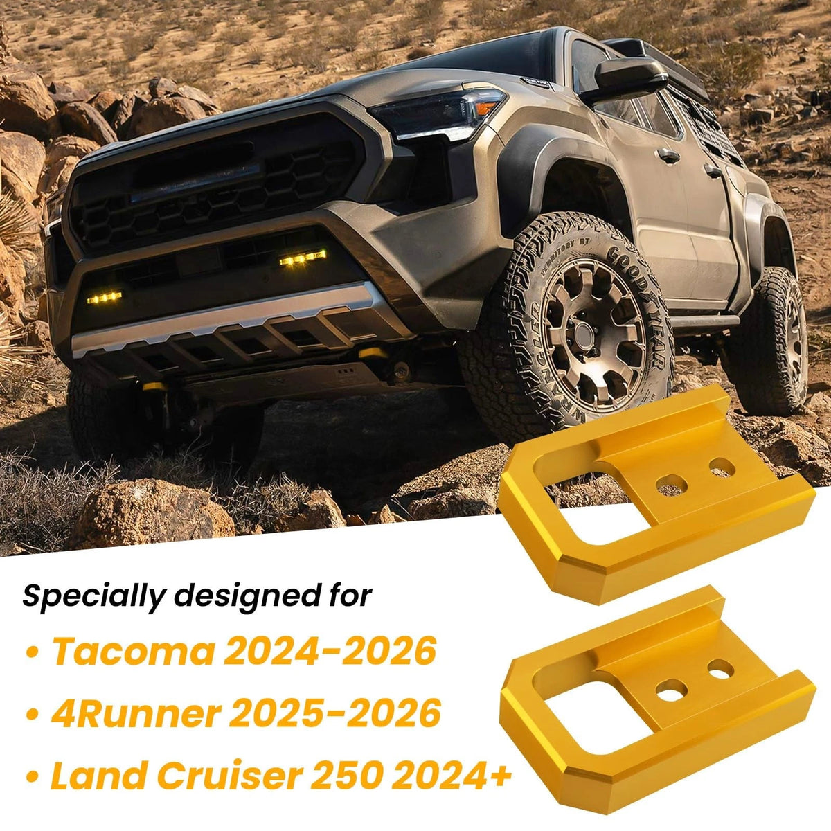 Tow Hooks for Toyota Tacoma, 4Runner, Land Cruiser (2024–2026)